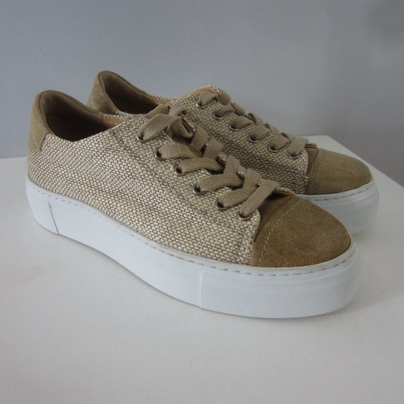 Dirndl + Bua Womens 7.5 EU 38 Beige Suede Lace Up Sneakers Shoes 1588 - Picture 5 of 11